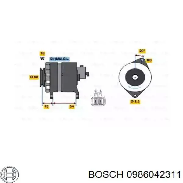 Gerador 0986042311 Bosch