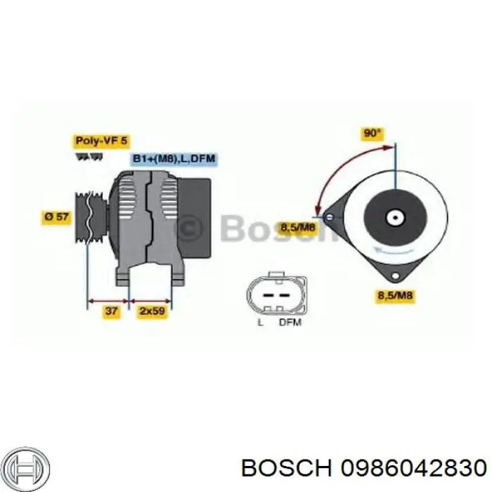 Compre 0986042830 Bosch Gerador