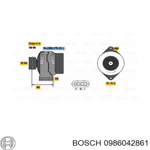 Compre 0986042861 Bosch Gerador