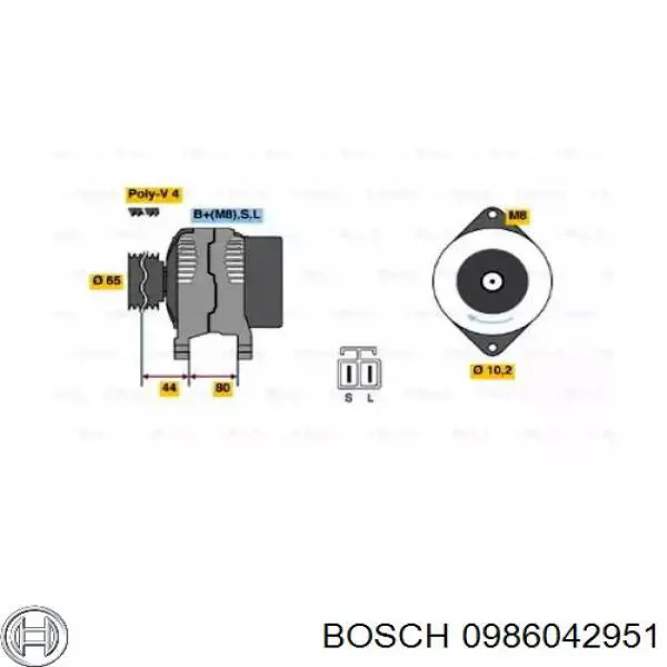 Compre 0986042951 Bosch Gerador
