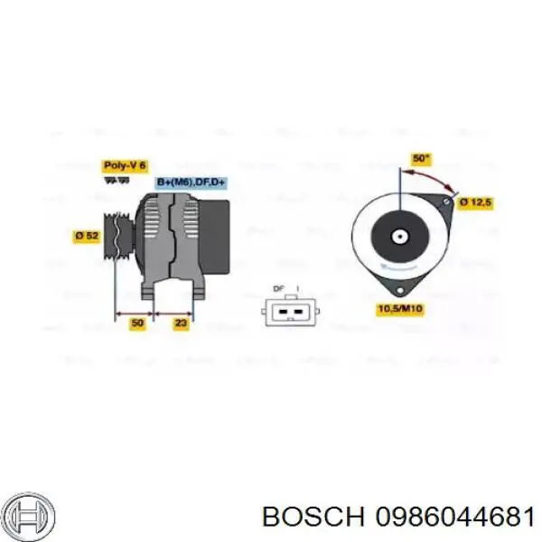 Gerador 0986044681 Bosch
