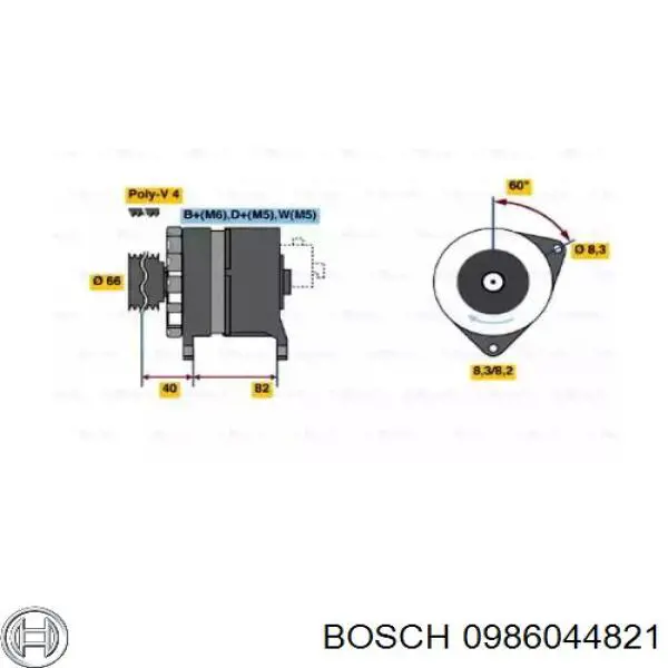 Gerador 0986044821 Bosch