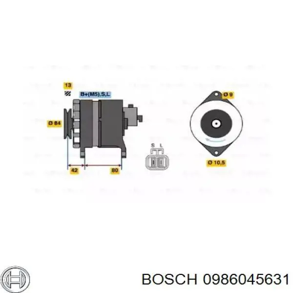 Gerador 0986045631 Bosch