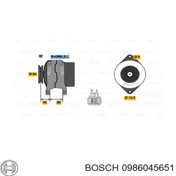 Gerador 0986045651 Bosch