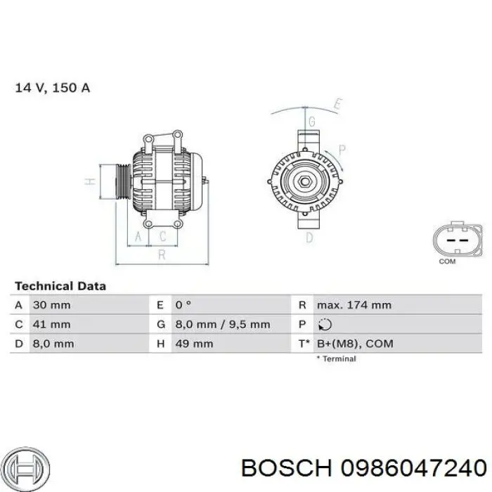 Compre 0986047240 Bosch Gerador