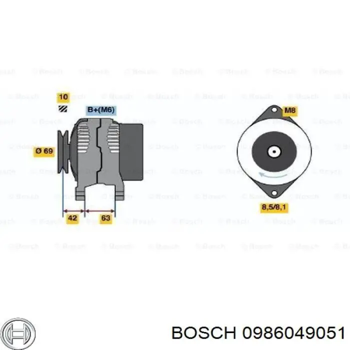 Gerador 0986049051 Bosch