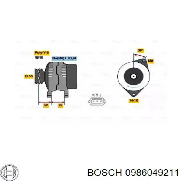 Compre 0986049211 Bosch Gerador