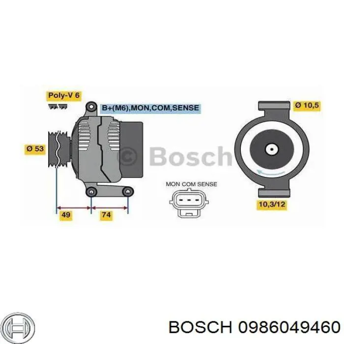 Gerador Bosch 0986049460 preço, a partir de 190,71 USD