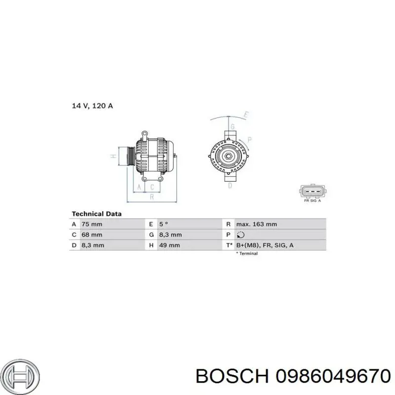 Compre 0986049670 Bosch Gerador