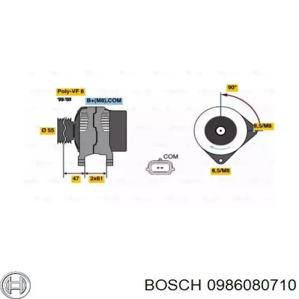 Compre 0986080710 Bosch Gerador