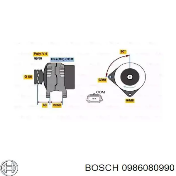 Compre 0986080990 Bosch Gerador