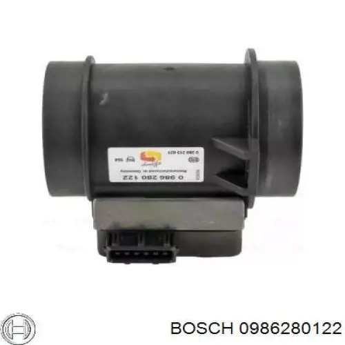 Sensor de fluxo (consumo) de ar, medidor de consumo M.A.F. - (Mass Airflow) Bosch 0986280122 preço, a partir de 91,81 USD