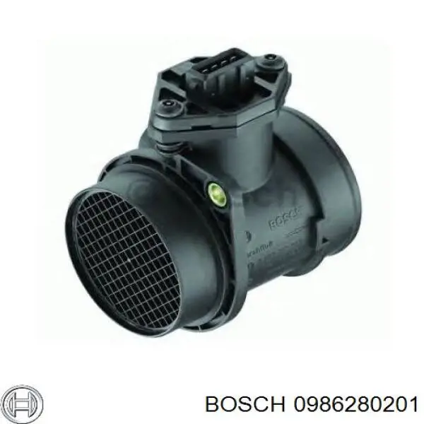 Compre 0986280201 Bosch Sensor de fluxo (consumo) de ar, medidor de consumo M.A.F. - (Mass Airflow)