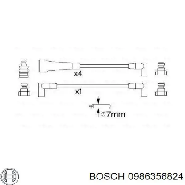 Fios de alta voltagem, kit 0986356824 Bosch