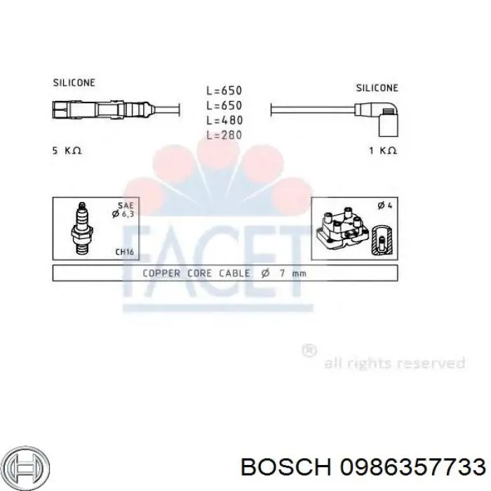 Compre 06A905430AF VAG Fios de alta voltagem, kit