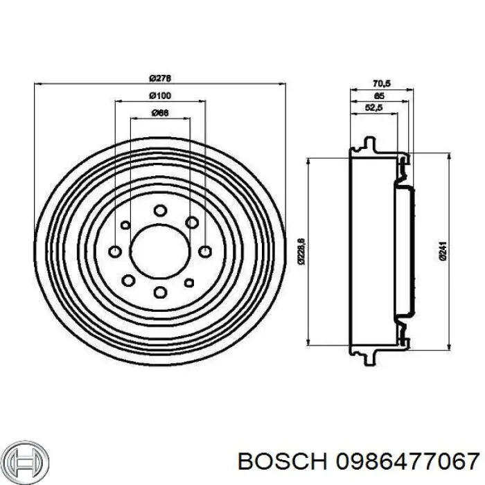 Compre 0986477067 Bosch Tambor do freio traseiro