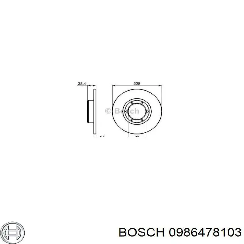 0986478103 Bosch Disco do freio dianteiro