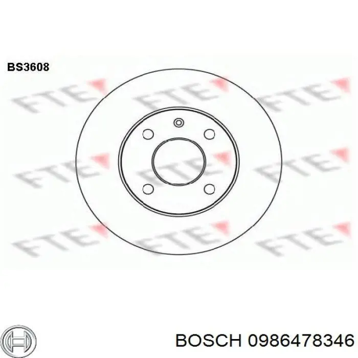 Compre 0986478346 Bosch Disco do freio dianteiro