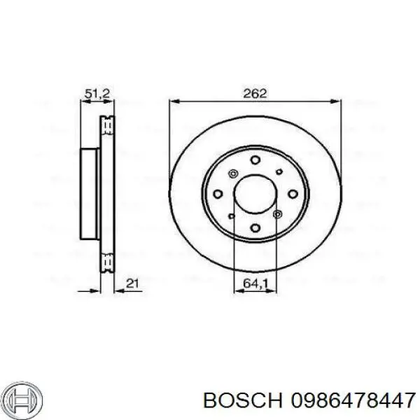 Compre 0986478447 Bosch Disco do freio dianteiro