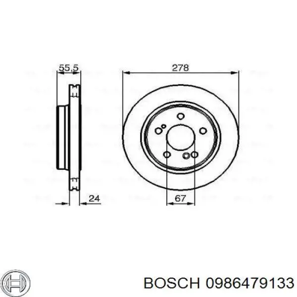 Compre 0986479133 Bosch Disco do freio traseiro
