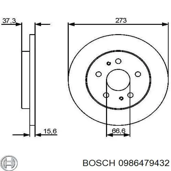 Compre 0986479432 Bosch Disco do freio dianteiro