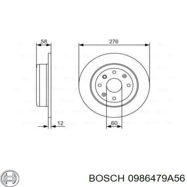 Compre 0986479A56 Bosch Disco do freio traseiro