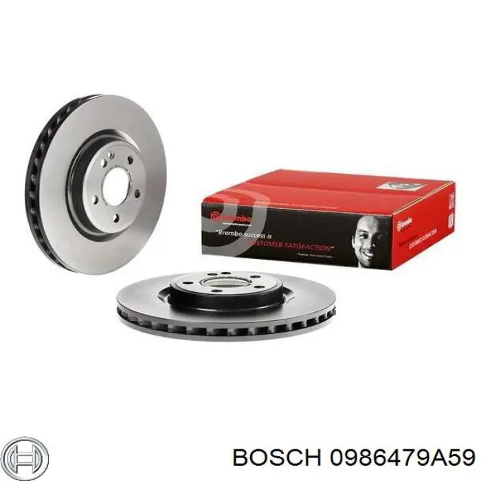 0986479A59 Bosch Disco do freio dianteiro