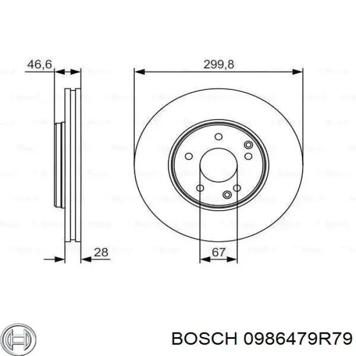 Disco do freio dianteiro Bosch 0986479R79 preço, a partir de 57,72 USD