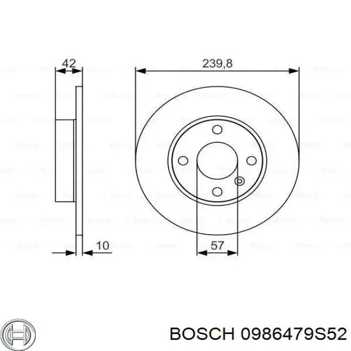 Disco do freio traseiro Bosch 0986479S52 preço, a partir de 26,99 USD