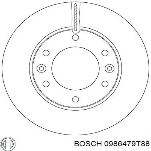 Disco do freio dianteiro Bosch 0986479T88 preço, a partir de 84,03 USD