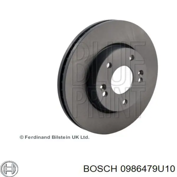 0986479U10 Bosch Disco do freio dianteiro