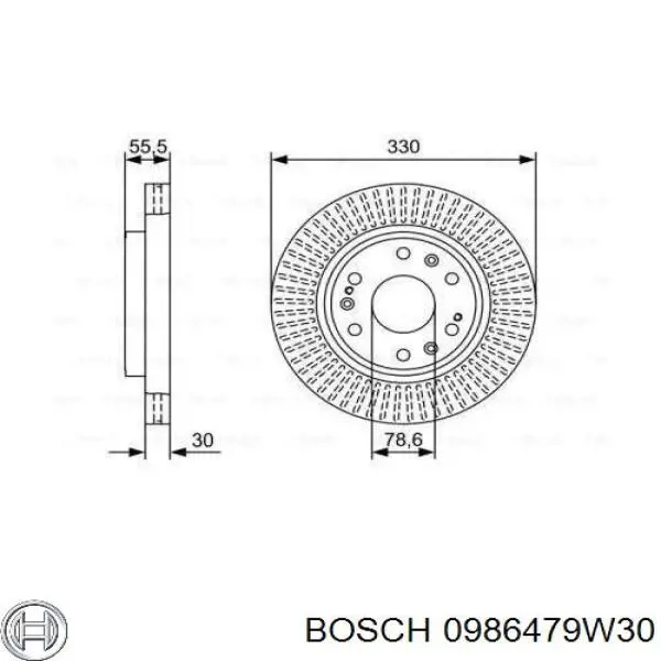 Compre 0986479W30 Bosch Disco do freio dianteiro