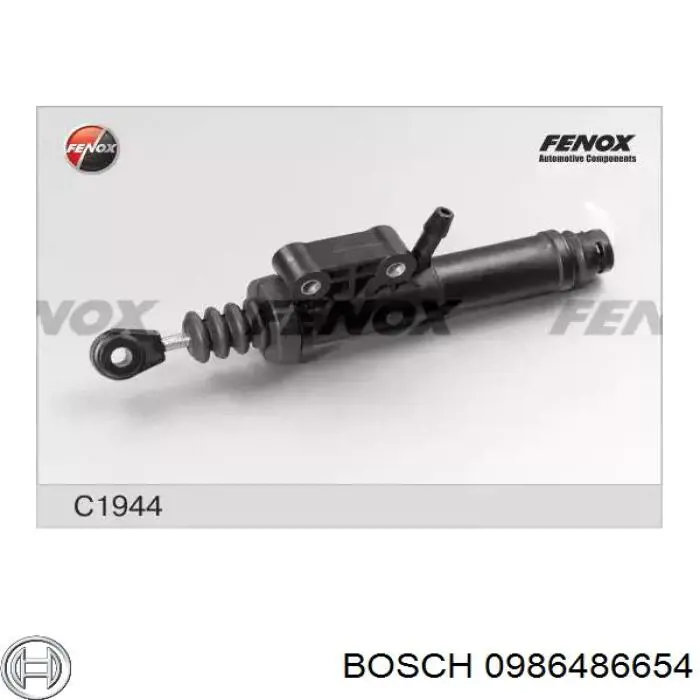 Cilindro mestre de embraiagem Bosch 0986486654 preço, a partir de 67,80 USD