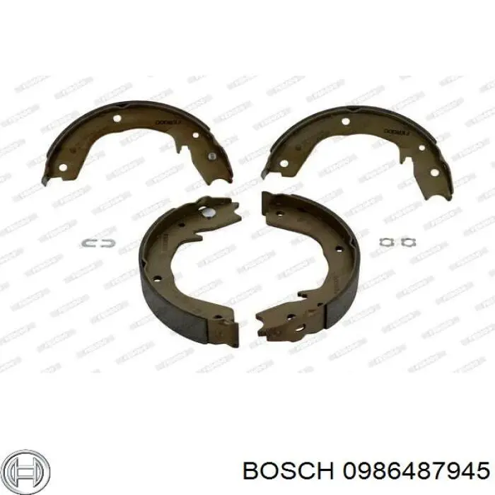 Sapatas do freio de estacionamento Bosch 0986487945 preço, a partir de 50,54 USD
