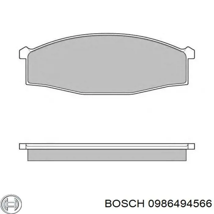 Sapatas do freio dianteiras de disco 0986494566 Bosch