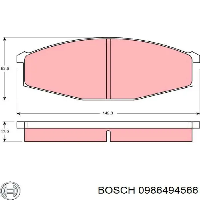 Sapatas do freio dianteiras de disco Bosch 0986494566