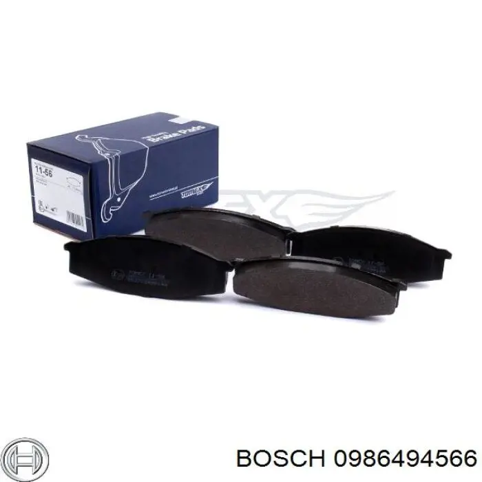 0986494566 Bosch Sapatas do freio dianteiras de disco