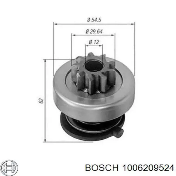 Compre 1006209524 Bosch Roda-livre do motor de arranco