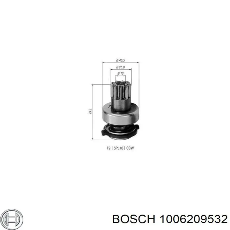 Compre 1006209532 Bosch Roda-livre do motor de arranco