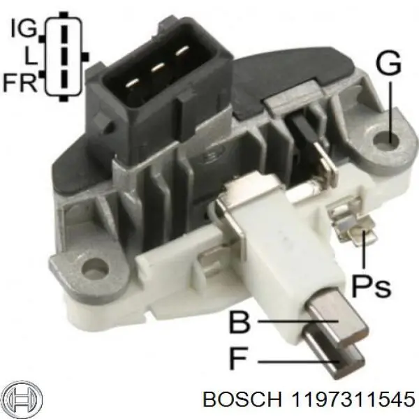 Compre 1197311545 Bosch Relê-regulador do gerador (relê de carregamento)