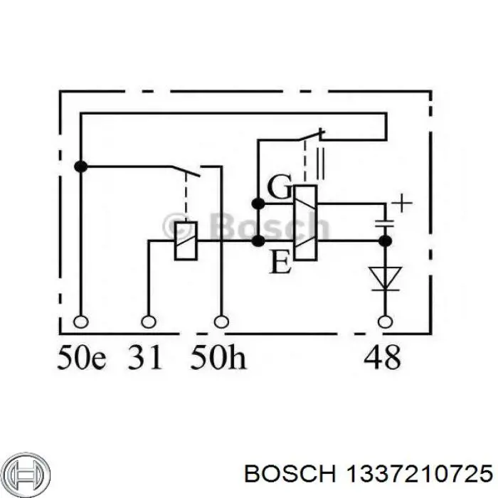 1337210725 Bosch Relê retrator do motor de arranco
