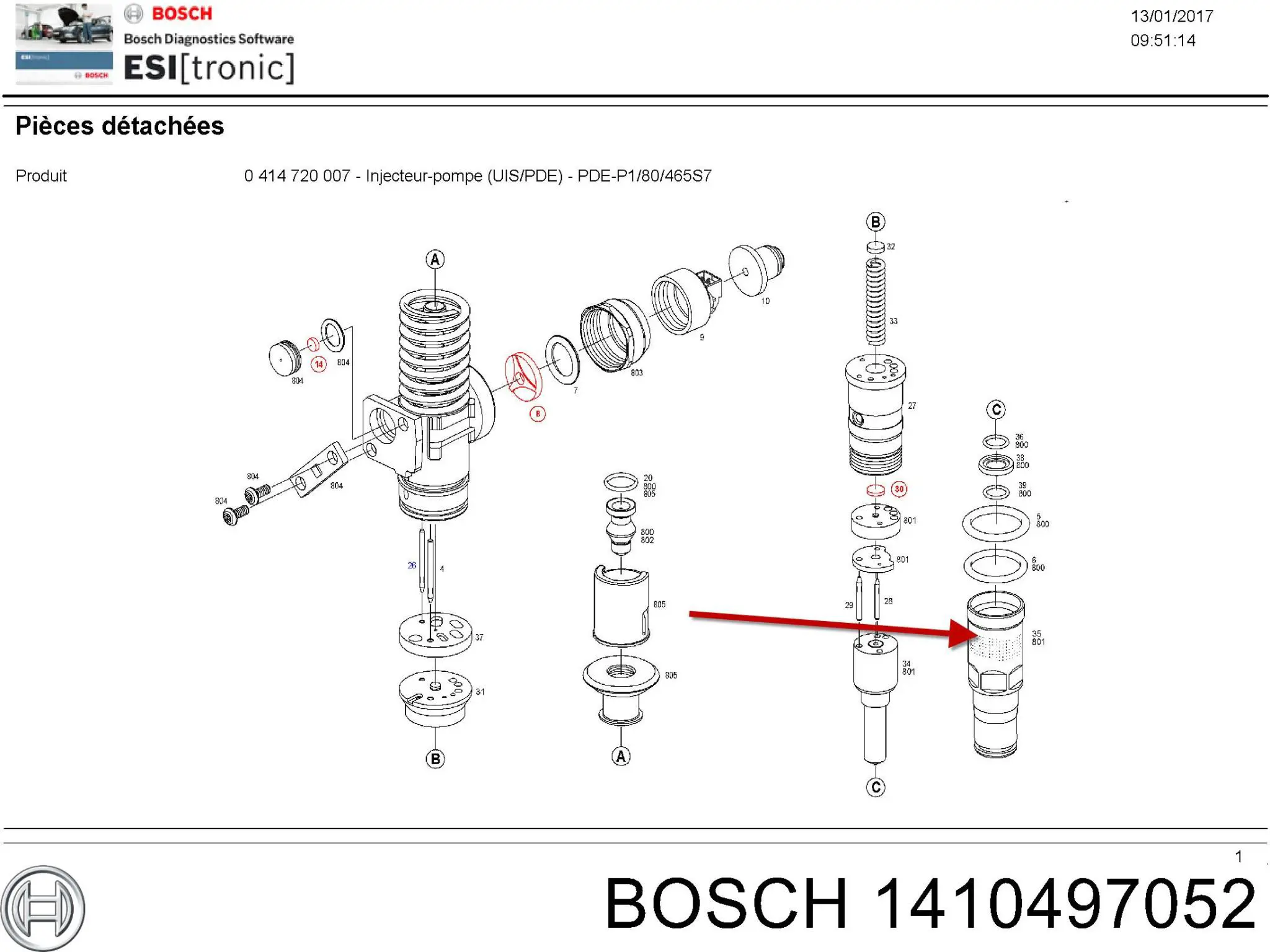 Porca de fixação do injetor Bosch 1410497052 preço, a partir de 82,22 USD