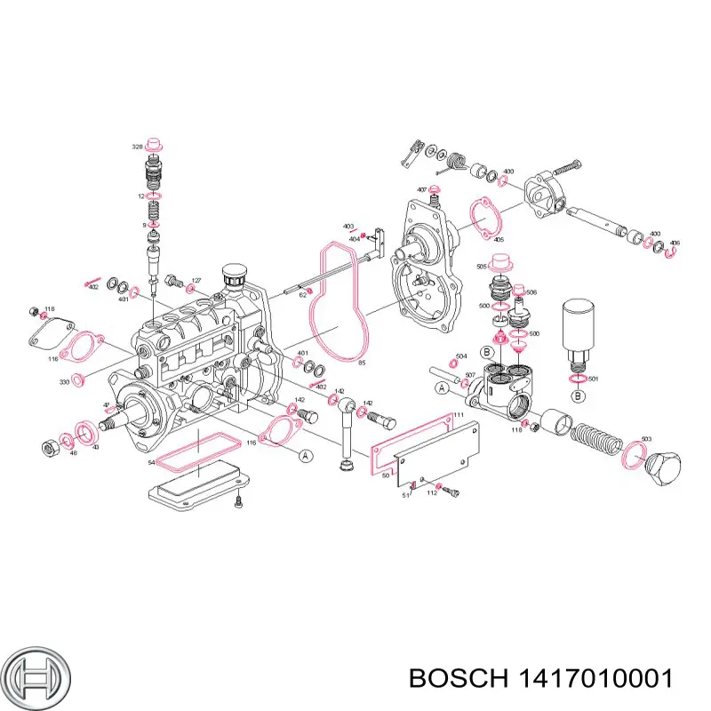 1417010001 Bosch Kit de reparação da Bomba de Combustível de Pressão Alta