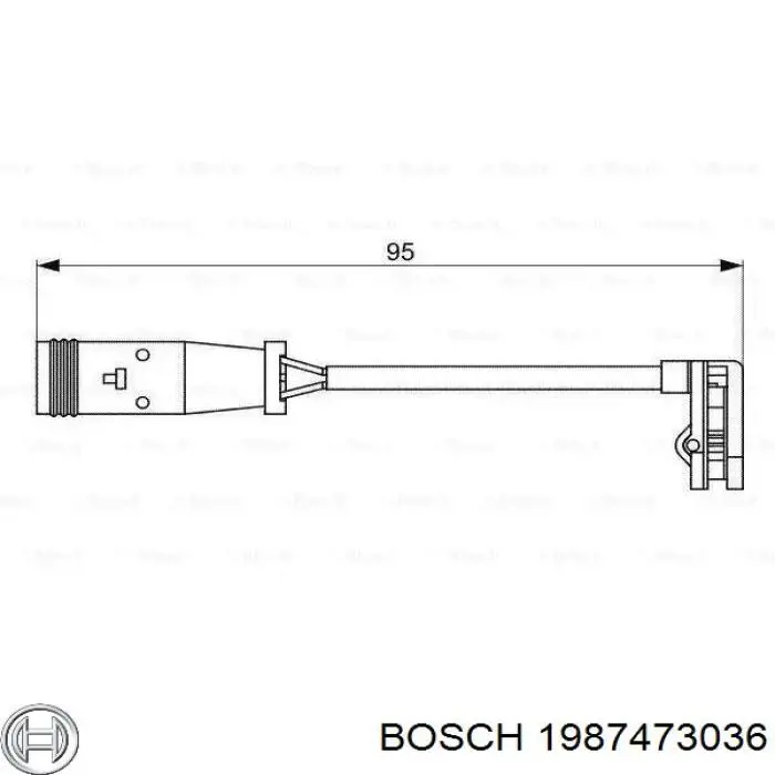 1987473036 Bosch Sensor traseiro de desgaste das sapatas do freio