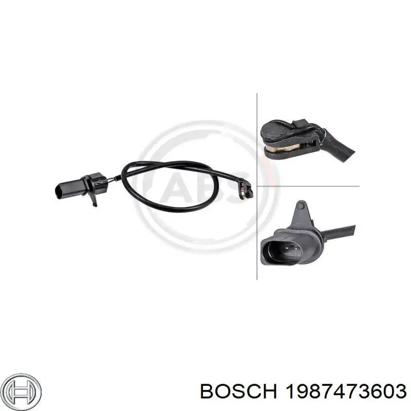 1987473603 Bosch Sensor traseiro de desgaste das sapatas do freio