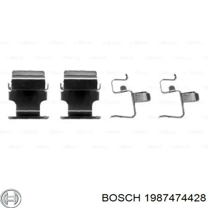Kit de molas de fixação de sapatas de disco traseiras Bosch 1987474428 preço, a partir de 6,42 USD