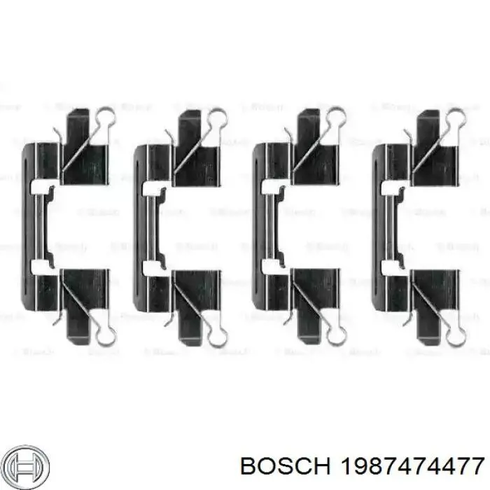 Kit de molas de fixação de sapatas de disco dianteiras Bosch 1987474477 preço, a partir de 11,93 USD