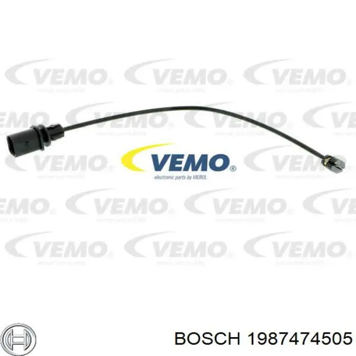 Sensor dianteiro de desgaste das sapatas do freio Bosch 1987474505 preço, a partir de 5,90 USD