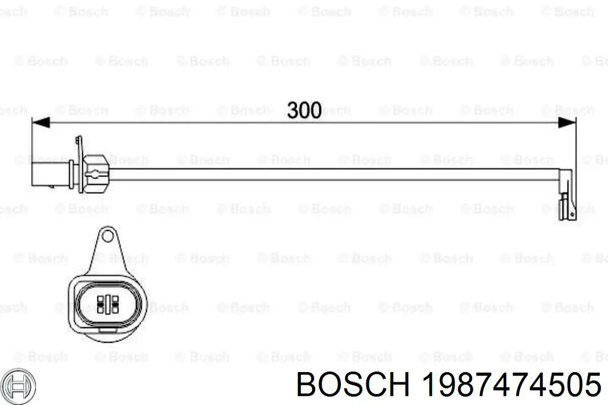 Compre 1987474505 Bosch Sensor dianteiro de desgaste das sapatas do freio