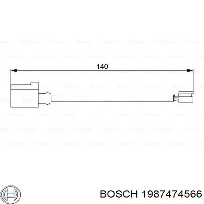 1987474566 Bosch Sensor traseiro de desgaste das sapatas do freio